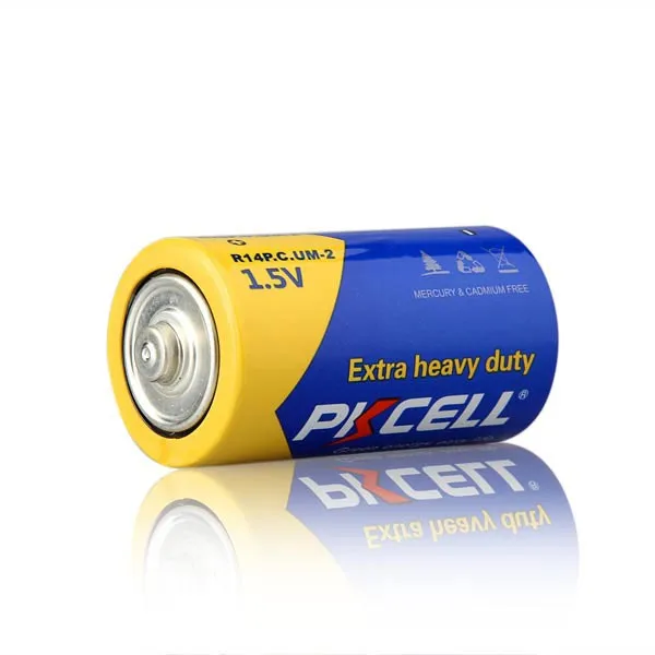 PKCELL 1.5v carbon zinc batteries c size r14p battery for Flashlight