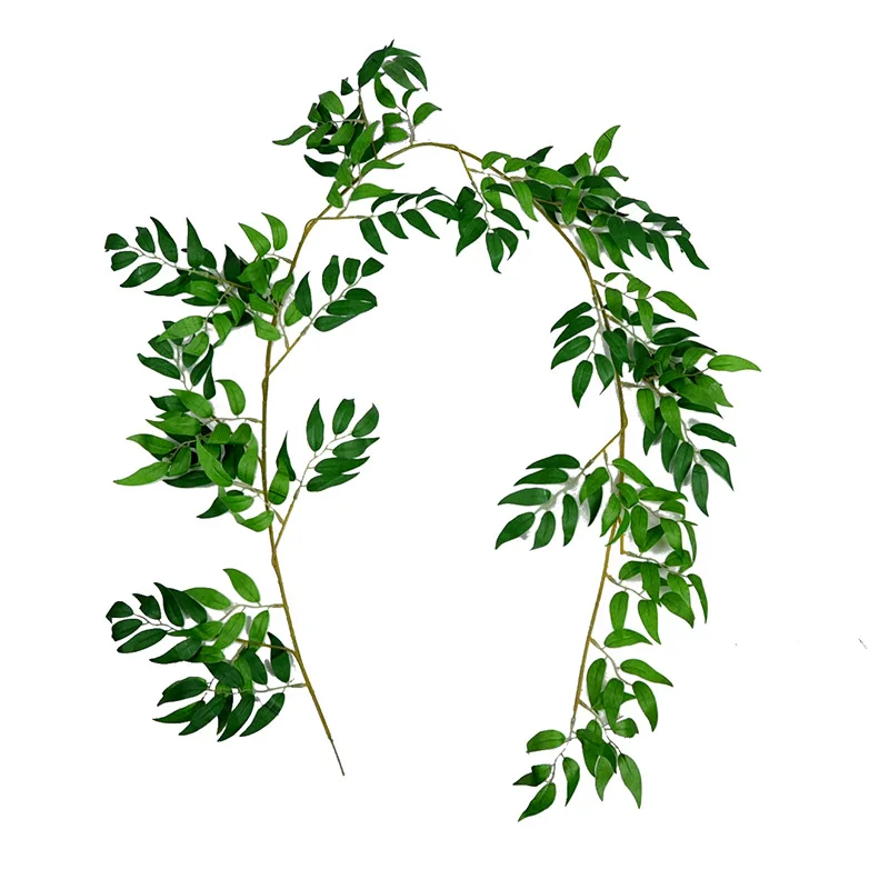 artifical willow leaf vine artificial greenery garland silk hanging plant
