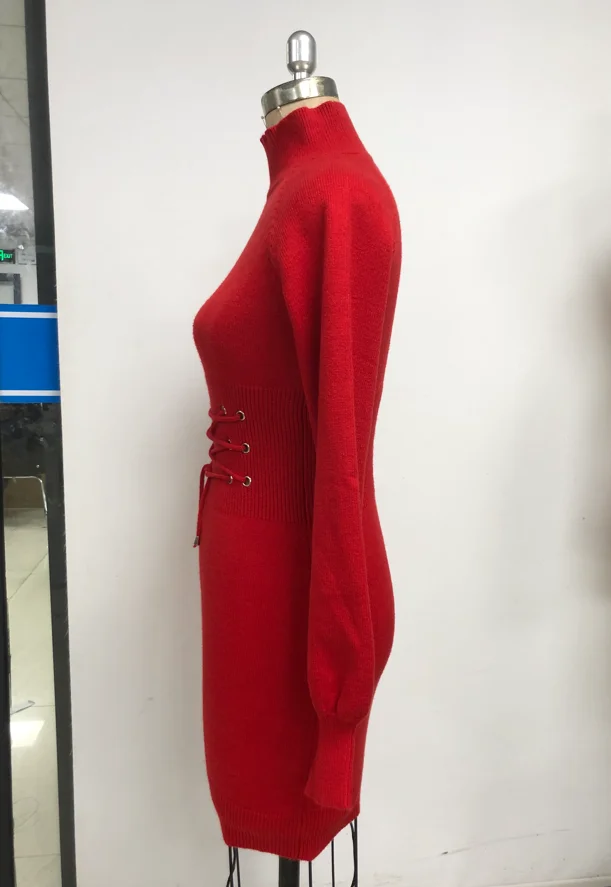 women autumn&winter highneck warm knitted sweater