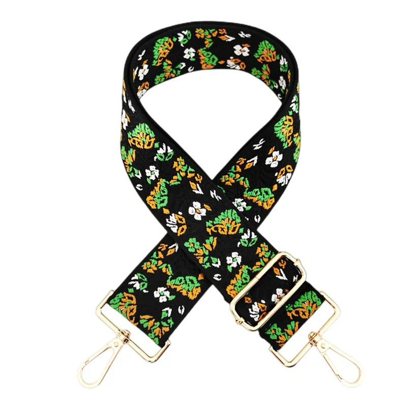 5cm Embroidery Bohemian Strap Adjustable Replacement Belt Guitar Style Crossbody Handbag Purse Straps