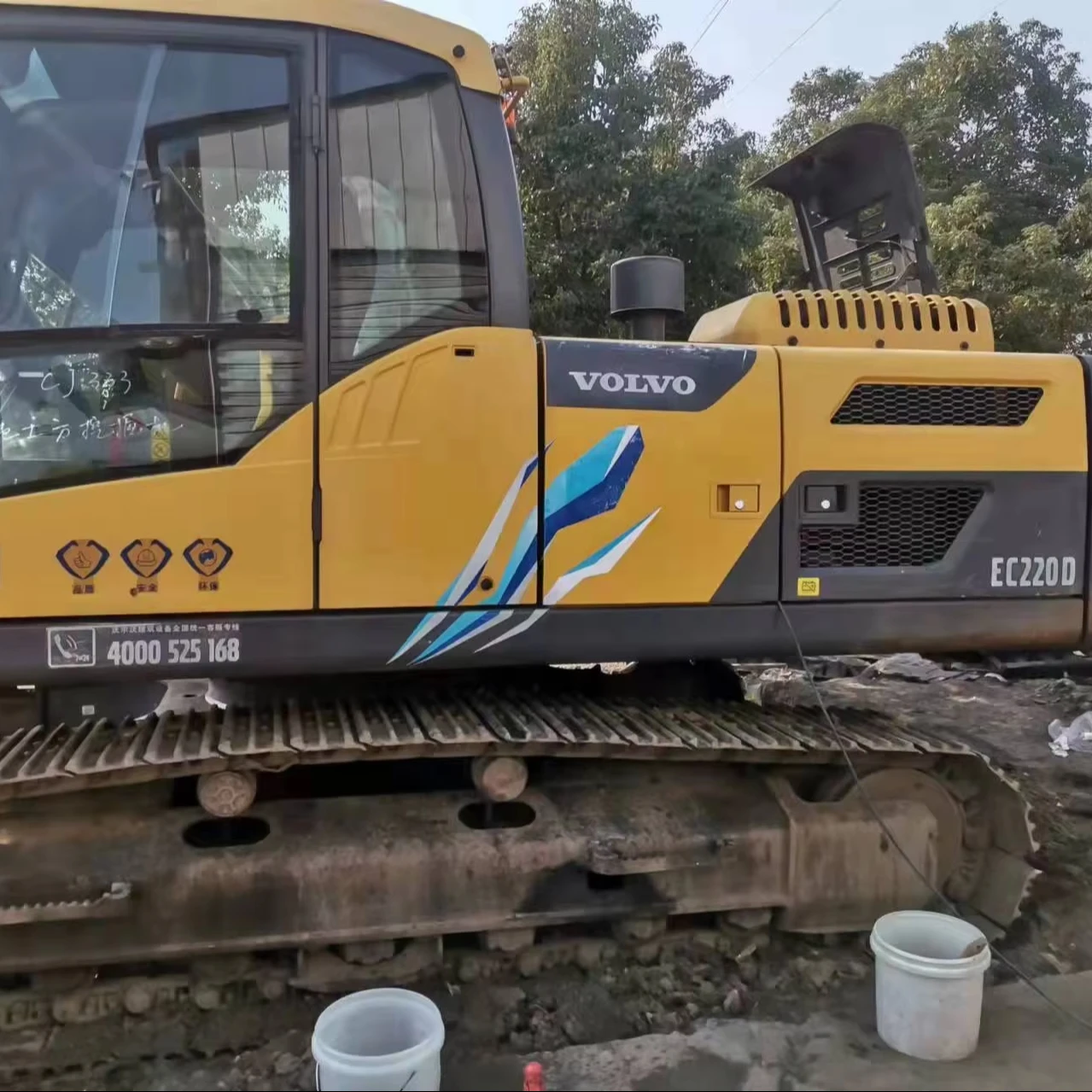 VOLVO EC220d Подержанный 22-тонный Volvo машина оригинальный экскаватор 220