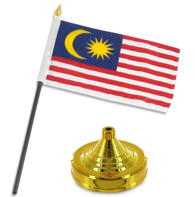 2021 высококачественные малазийские настольные флаги с индивидуальным принтом для мероприятий в стране