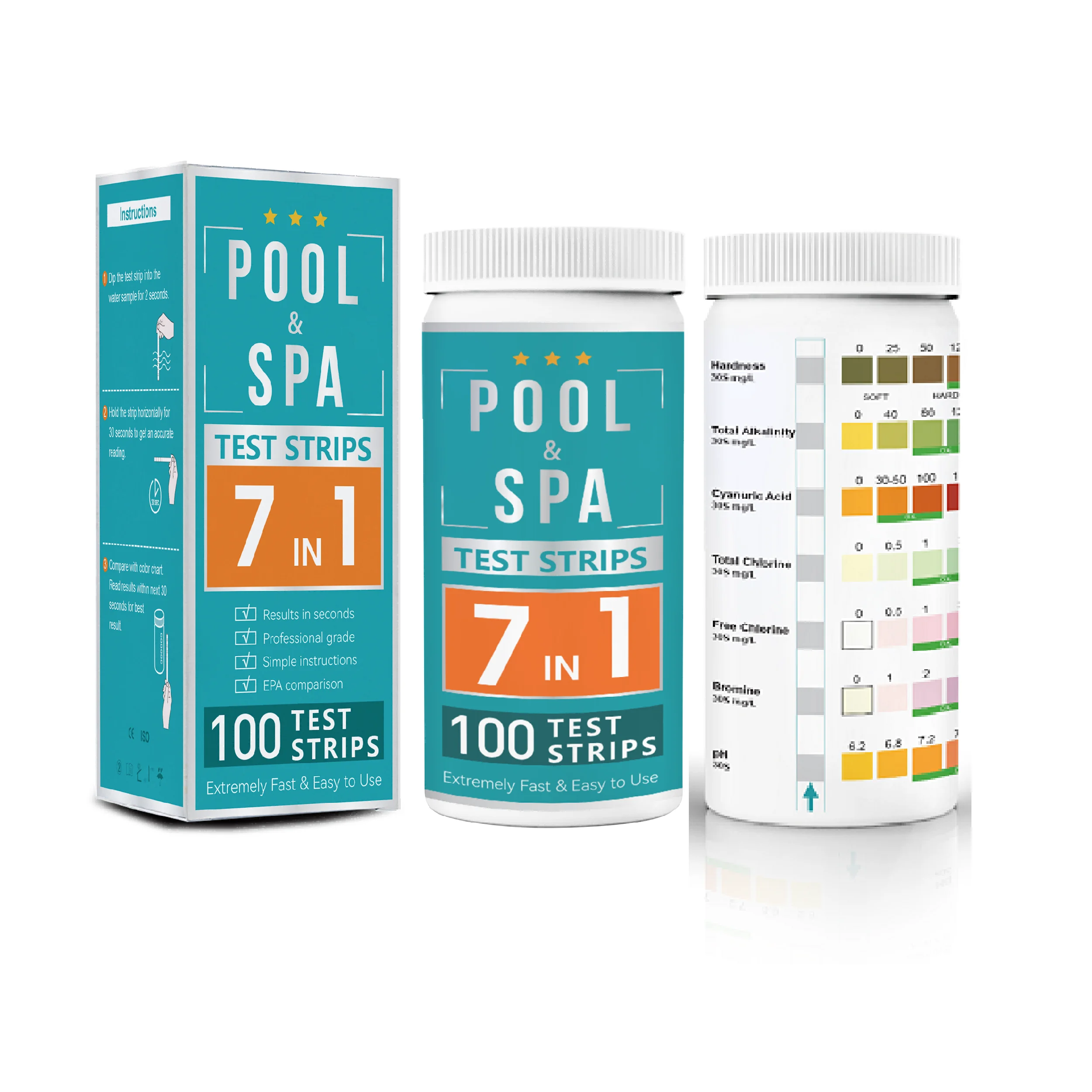 swimming pool total free chlorine Total chlorine pool water test strips