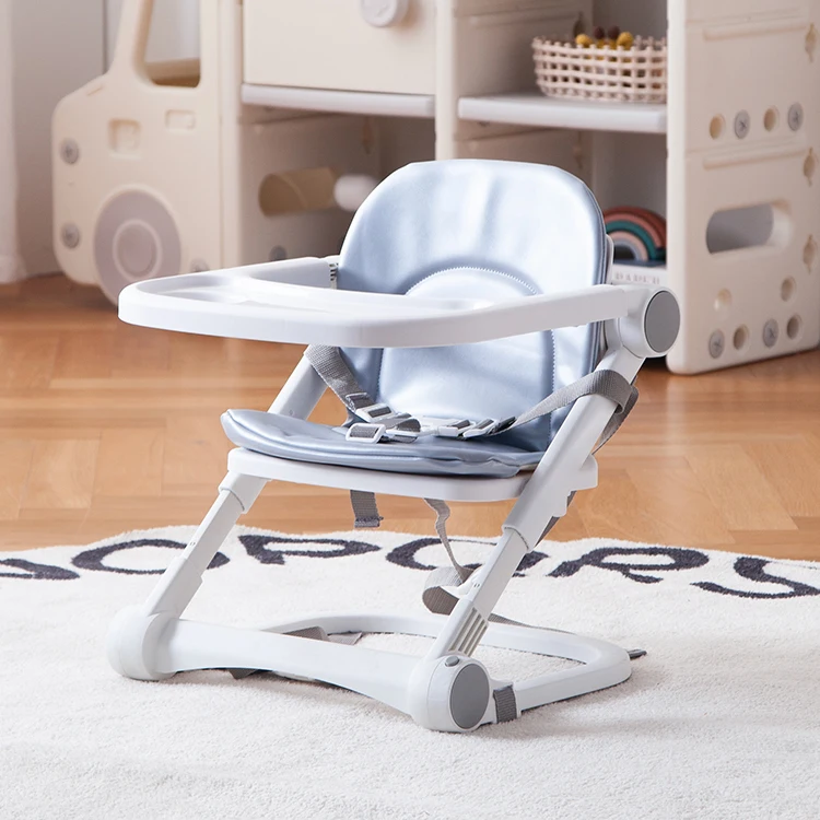 Baby Booster Seat for Dining Table, Travel Lightweight Folding Feeding Seat for Baby, Adjustable Tray and Adjustable Highty