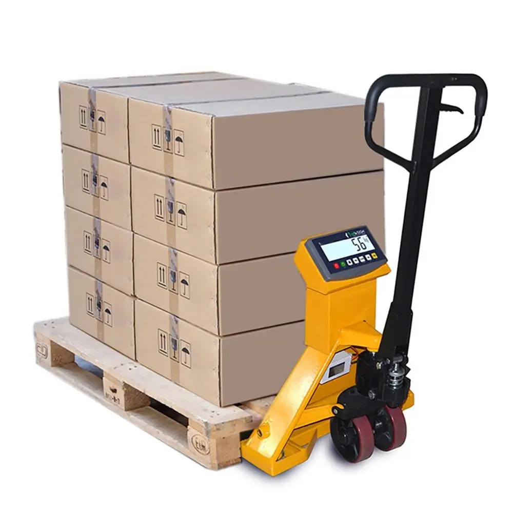Electronic Digital 1000kg pallet wrapping machine with  forklift scale