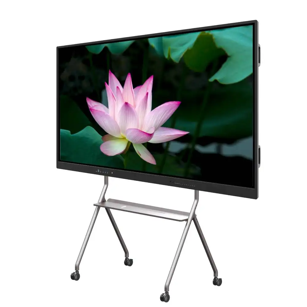 65 75 86 98 inch UHD 4K Touch Screen camera mic built in wireless share laptop pc usb type-c connection android tv  for meeting
