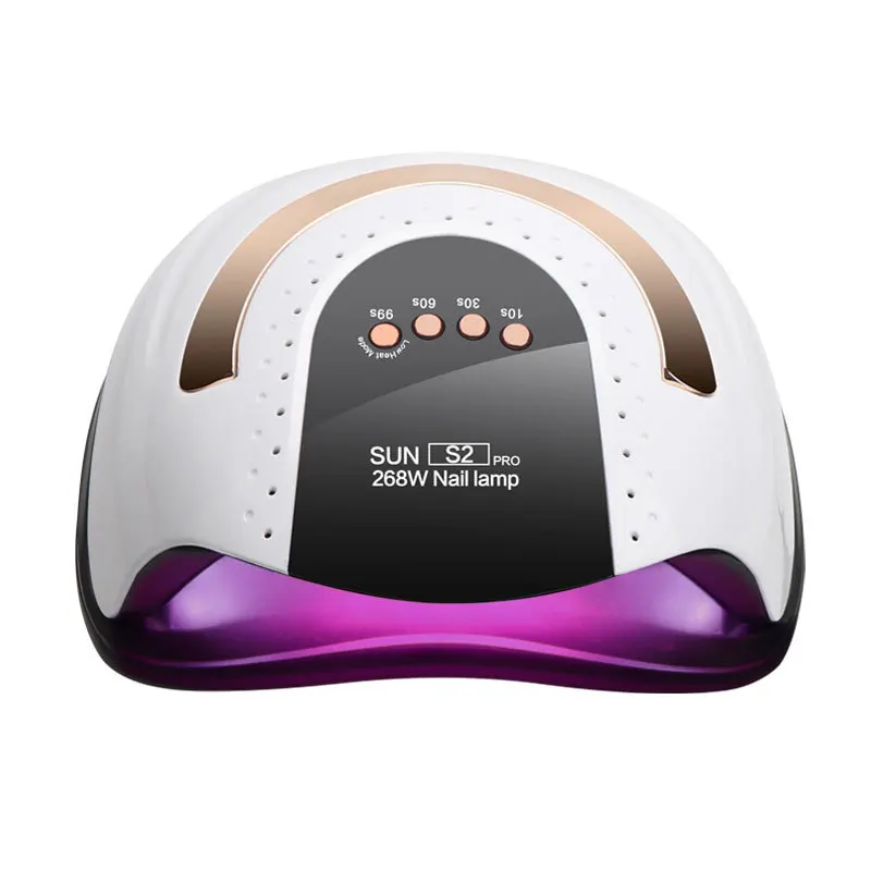 Professional Portable 268W High Power Sun S2Pro Led Uv Nail Dryer Lamp Fast Curing Gel Polish With 4 Timer Manicure Salon Use