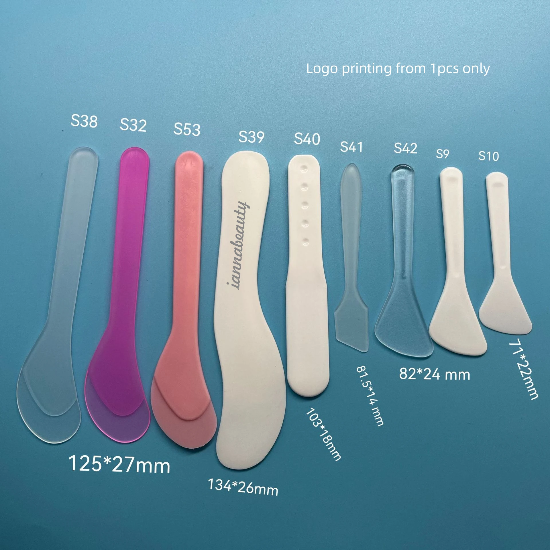 Cheap Factory Wholesale Plastic Gold Cosmetic Spoon Makeup Tool Skin Care Spatula Facial Beauty Tool Face Cream Applicator