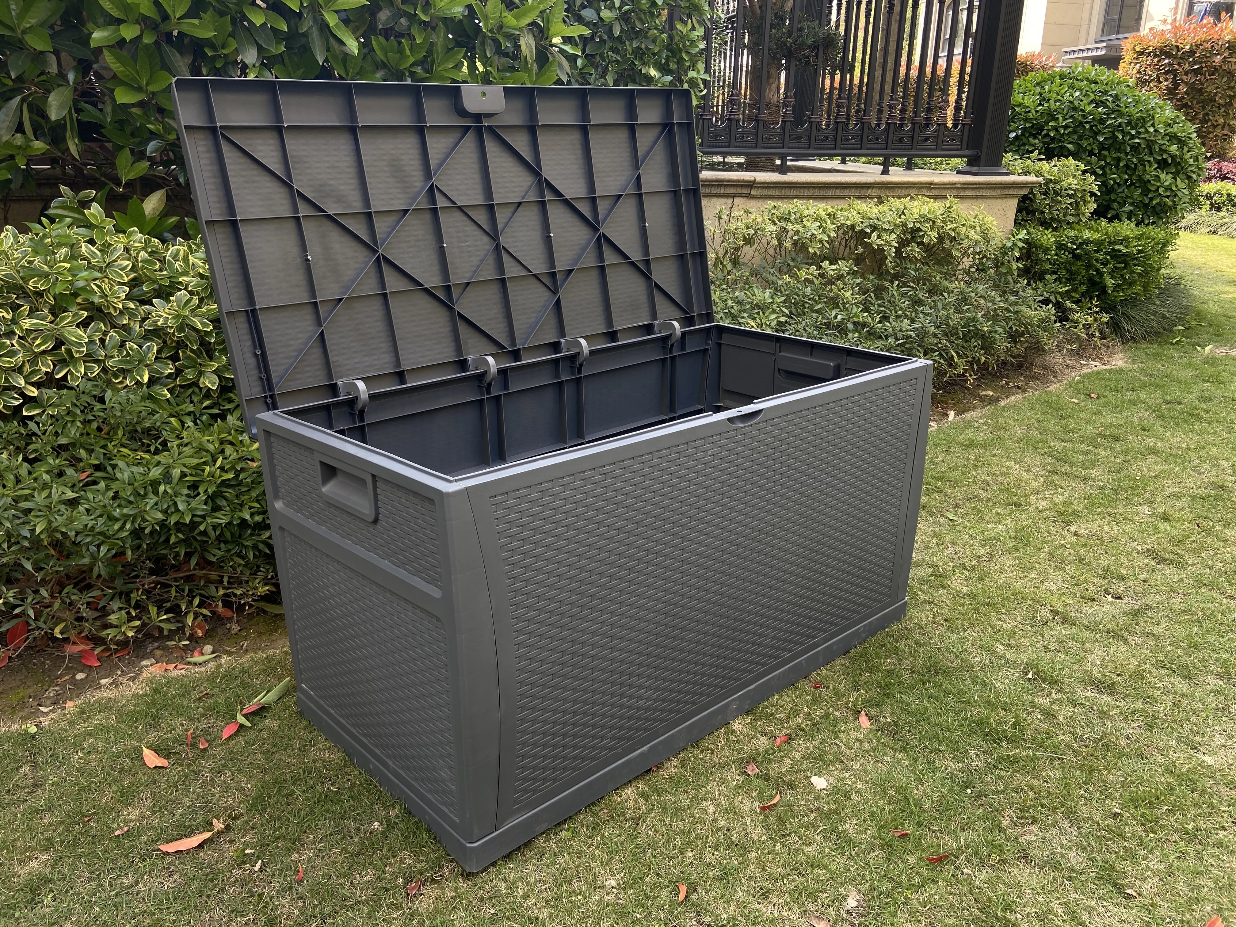 450L outdoor garden rattan box plastic storage