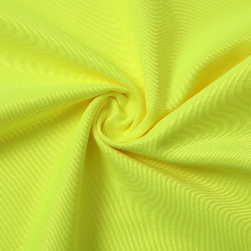 240gsm Waterproof Breathable Polyester Cotton Blend Twill Cloth High Visibility Fluorescent Fabric