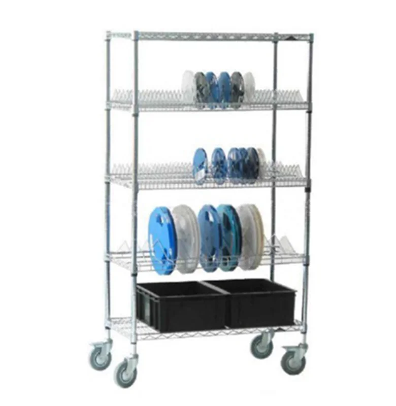 High Quality Carbon Steel Anti-static SMT ESD Reel Storage Cart