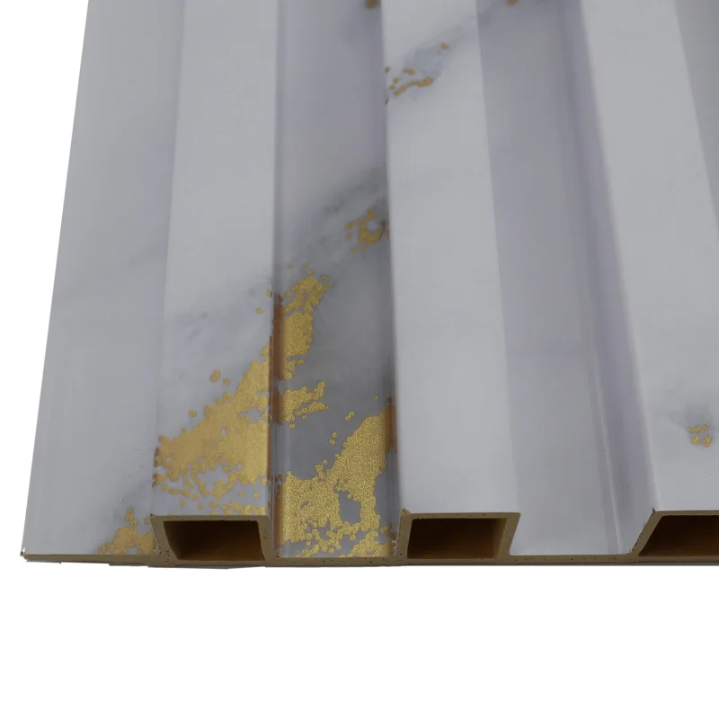 Marble Sheet Interior Wall Panel Plastic Wooden Composite Covering Board Wainscoting Vinyl Timber Decoration 3d Fluted Cladding