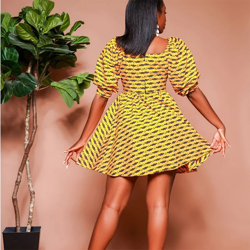 wholesale price African print corset dress a sexy casual dresses 100% cotton ankara dress