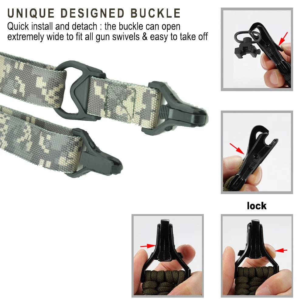 Nylon camera rope Tactical MS 3 Sling easy Carry  Adjustable Length  Nylon Shoulder Strap Belt Rope