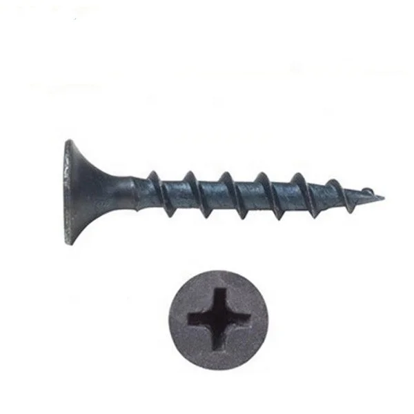 Drywall Screws Quality Black Steel Sharp Point Self Tapping Screws with Phillips Drive Black Phosphate Coated