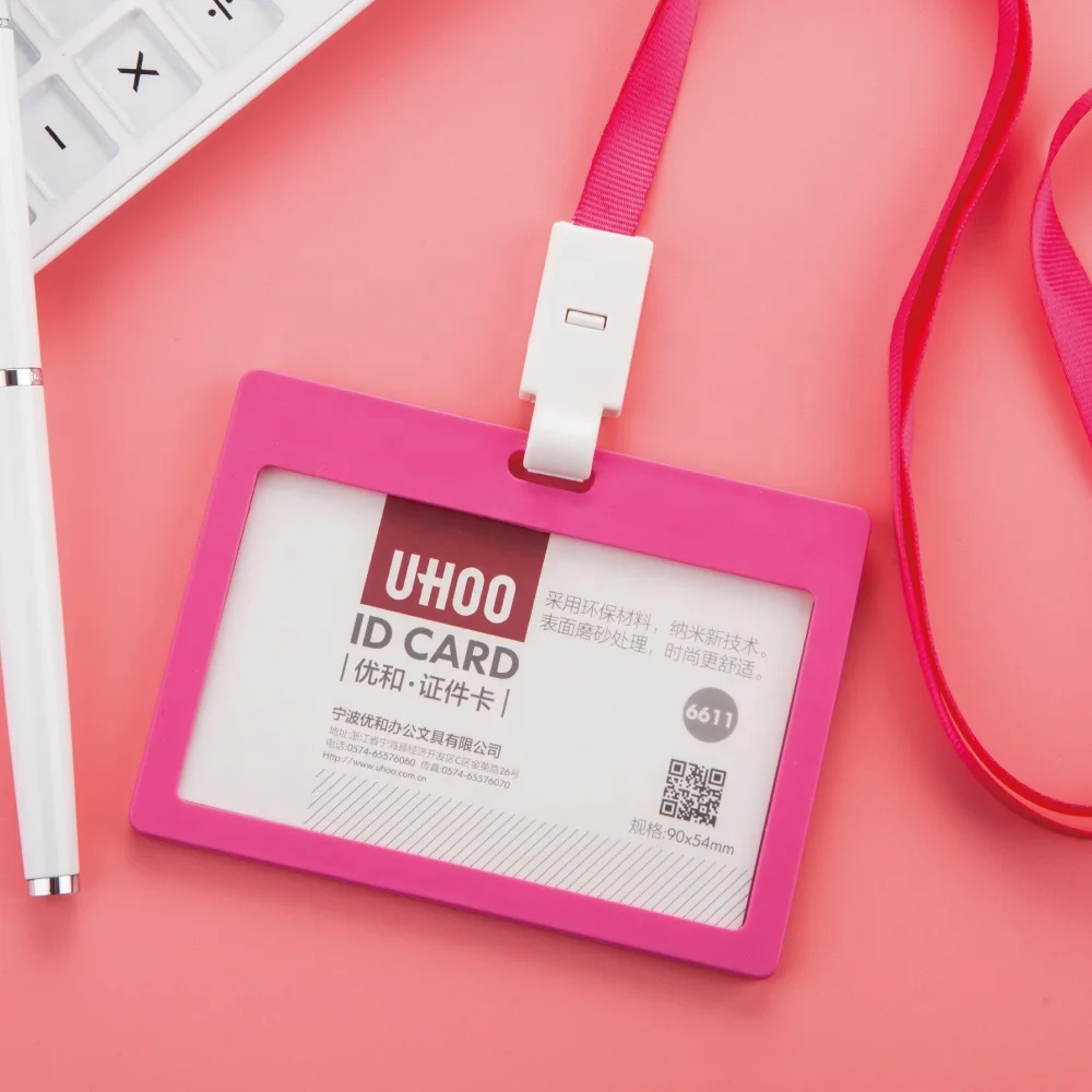  Promotional colored PP employee card holder with