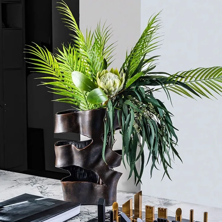 Modern Vintage Art Deco Resin Vase and Decor Polyresin Wedding Vases for Christmas Holiday hotel decor