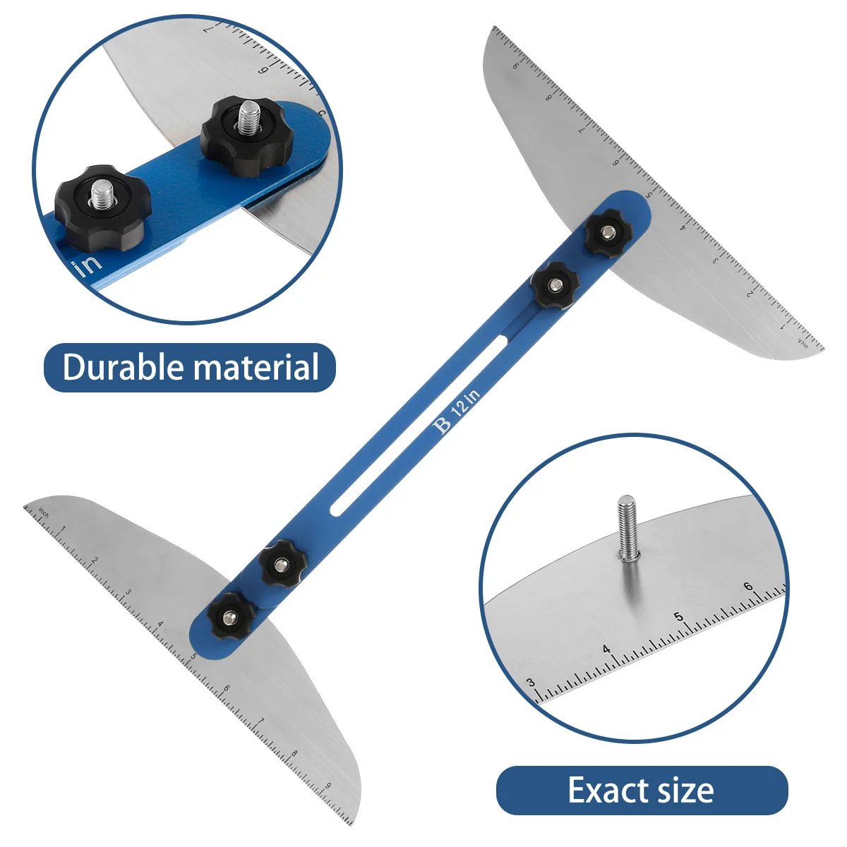 Folding Ruler Solid Metal Stairb Jig Gauge Accurately Measuring Angle and length Shelf Layout Tool Stair Tread Template Tool