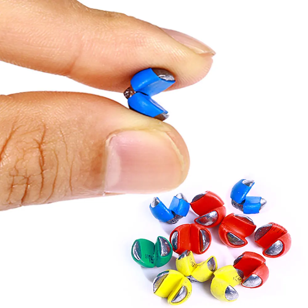 Opening Mouth Round Split Shot Fishing Lead Fall Sinker Additional Weight Line Sinkers Hook Connector Fishing Tackle