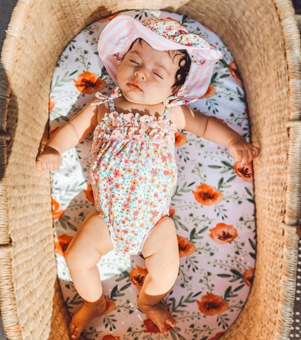 Customized Super Soft 3D Mink Dot Baby Sleeping Bed Cradle Mattress Cover Fitted Sheets