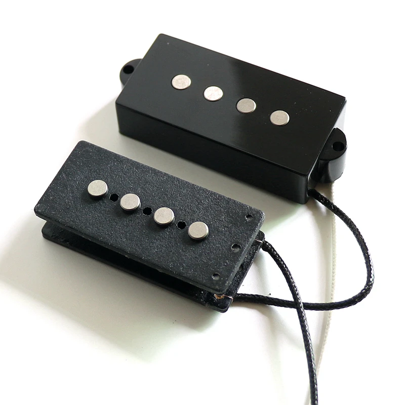 Donlis из черного волокна, винтажный 4-струнный звукосниматель с 5 стержнями, выполненный на заказ, цвета слоновой кости