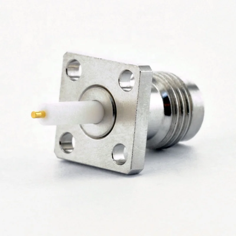 2.4mm Female 4 Hole Flange type DC to 50GHz, Insulator Through the Wall