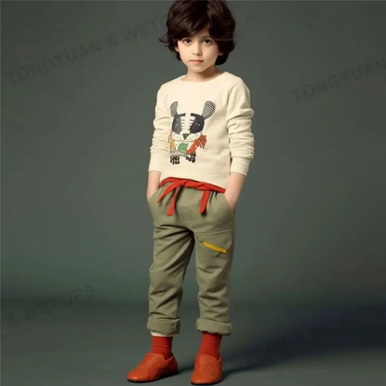 Wholesale Casual Kids Boy Clothing Children Cotton Pants Kids Trouser