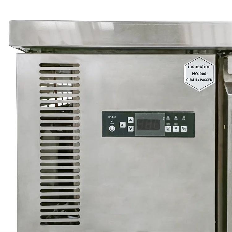 Commercial Kitchen Equipment Restaurant Pizza Making Steel Prep Table Fridge