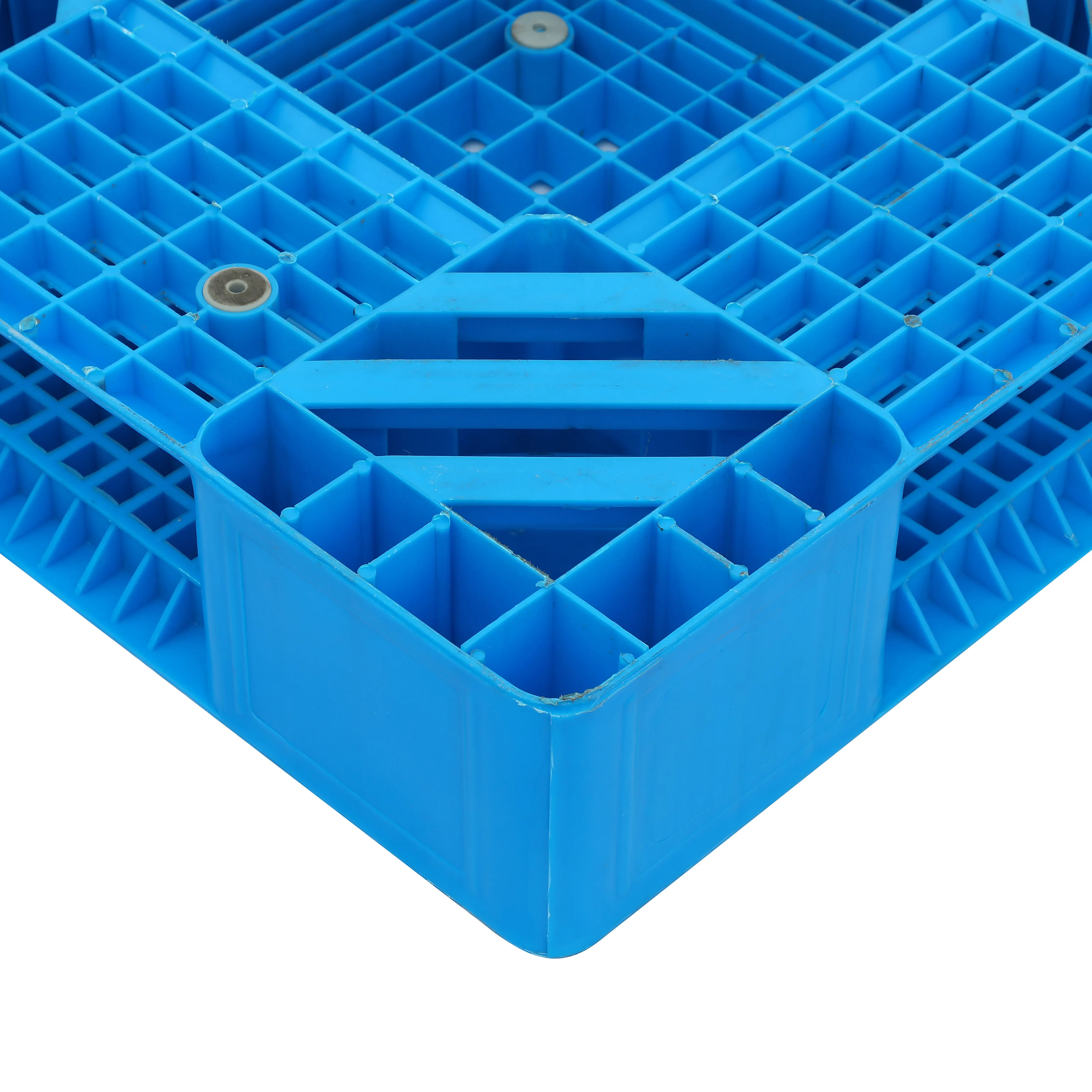 steel reinforce 4 way entry double faced pallet stackable durable 3 runners pallets for warehouse