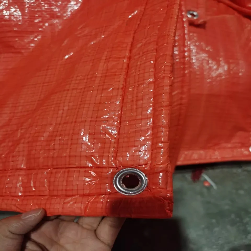 Waterproof orange PE foam tarpaulin with 4/6 mm foam core and PE laminated  for winter thermal  protection