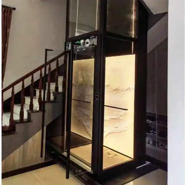 Automatic door for Indoor/Outdoor 2-4 floors Cheap  Elevator Lift Small Home Lift For Sale