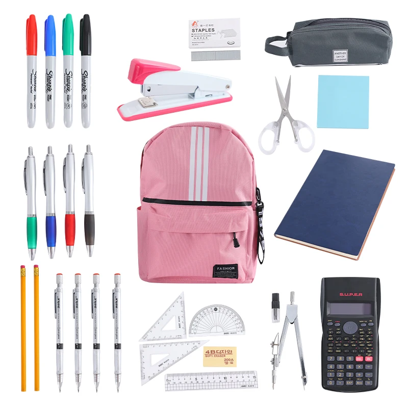 High Quality School Bag Set Eco-Friendly Learning Stationery Supplies for Students and Office Use
