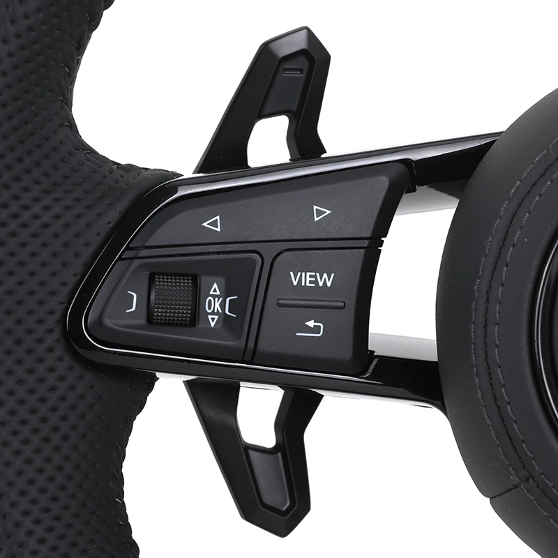 На заказ RS Sport Volant Lenkrad полуперфорированное кожаное рулевое колесо для Audi A6 C7 C6 A7 A3 A4 RS3 RS5 RS6 RS7 TTRS TT R8 S4