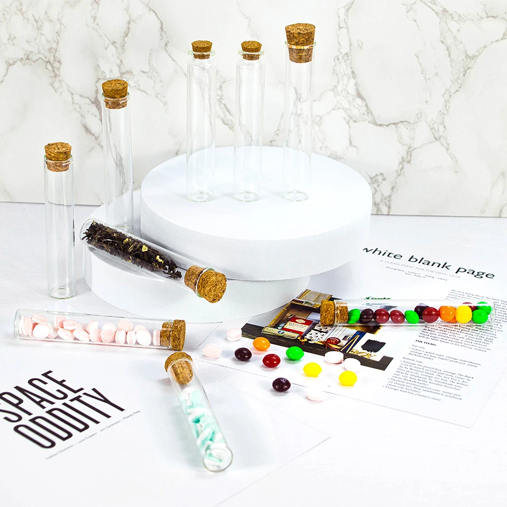 HEMPACKA Waterproof Airtight 50ml Borosilicate Cigar Vanilla Glass Test Tube With Cork