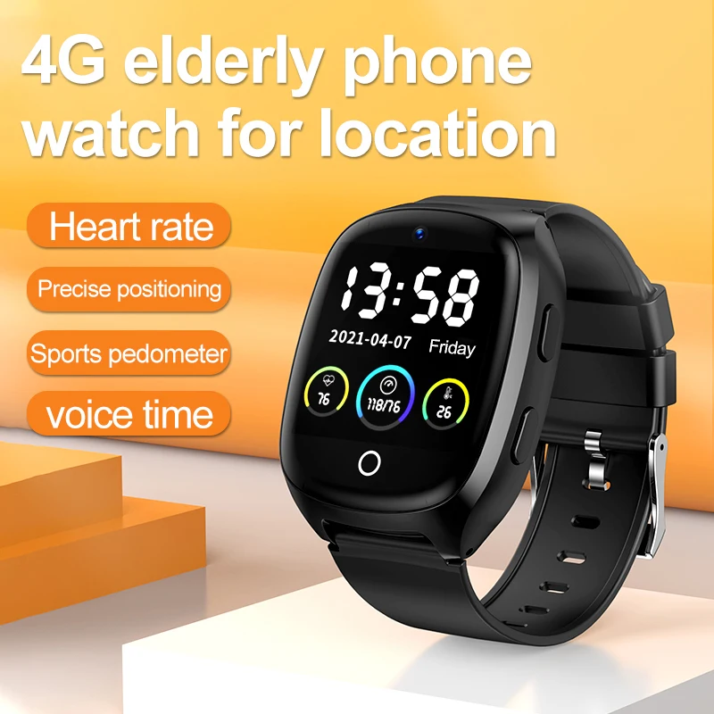 2022 new 4G lte smart watch fall prevention elderly temperature monitoring SOS gps fall detection watch