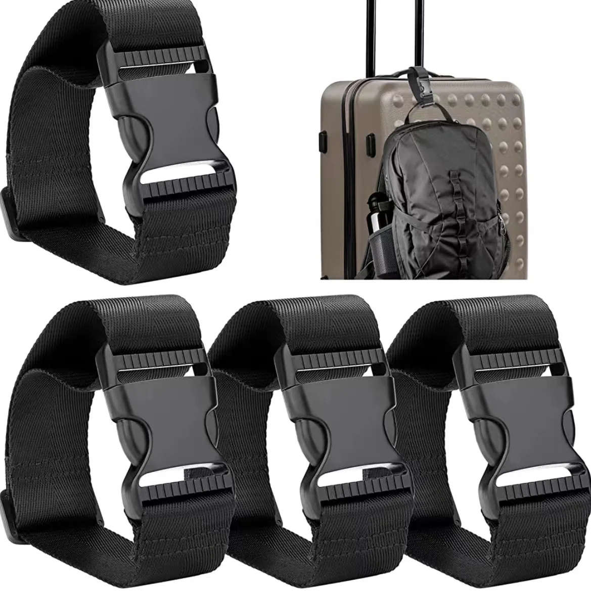 High quality fixed strap convenient hanging strap luggage hanging buckle packing out travelling trolley bags luggage bag straps
