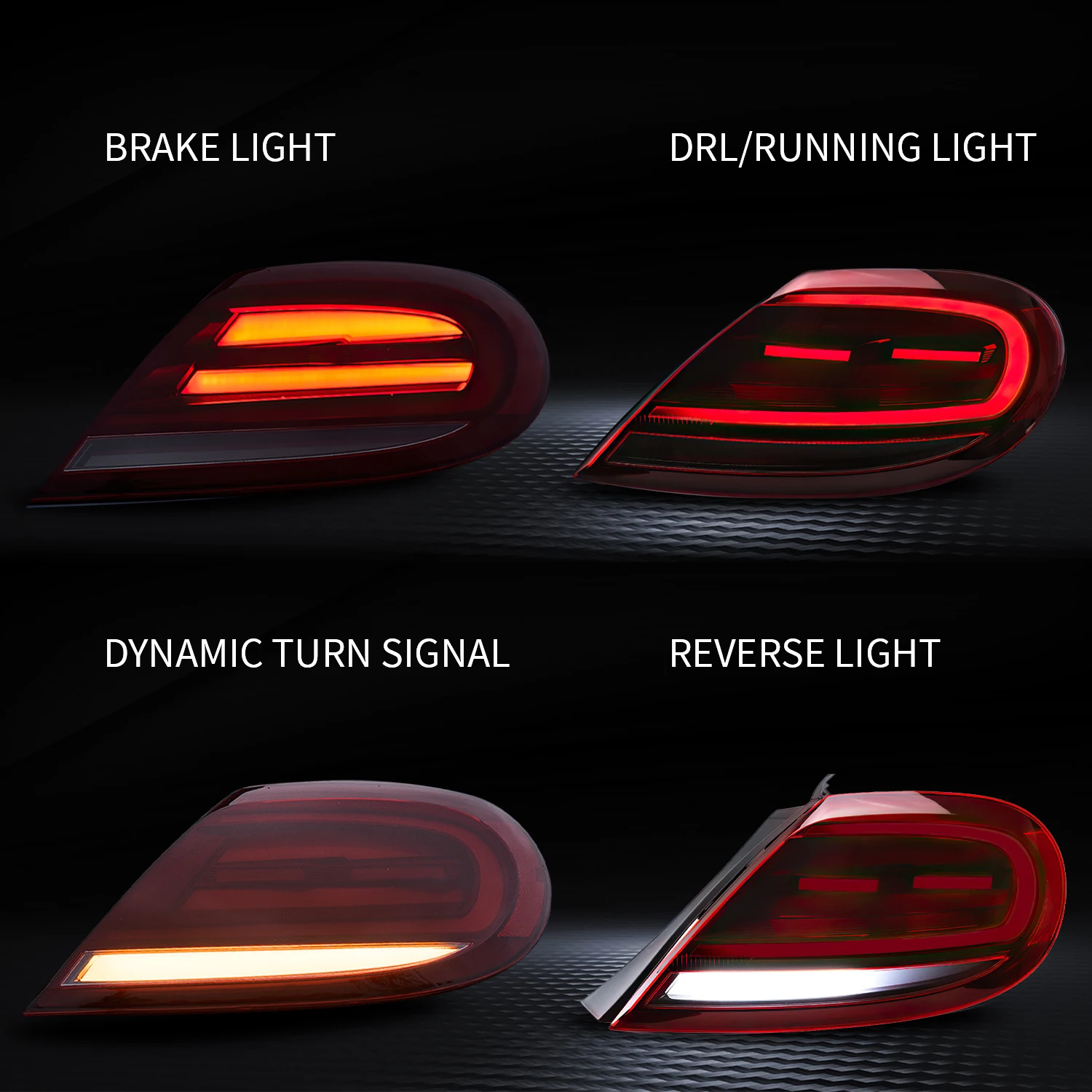 Archaic Car Lamp Sequential Turning Signal With Parking Light Full Led Taillight For VW Beetle 2013-up Rear Lamp