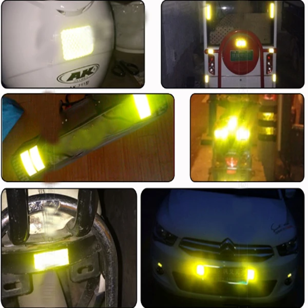 Silver Red White Yellow And Black Dot Tc Vinyl Vehicle Truck Tire Sticker Auto Warning Solar Reflective Tape