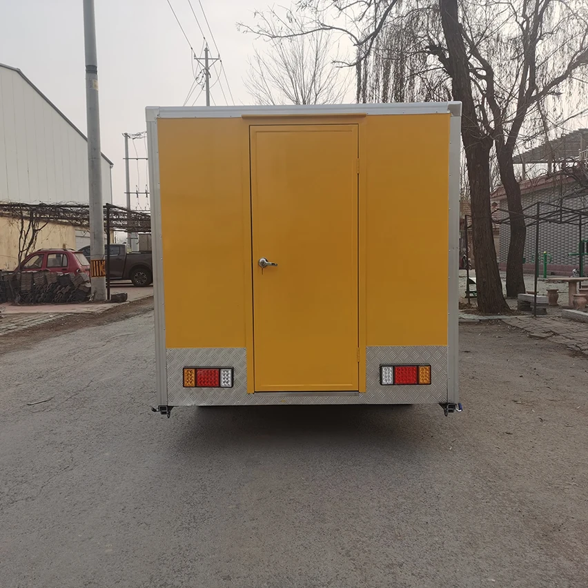 Hot Sell Factory Price Box Square Food Trailer Van Fast Food Shaved Ice Trailer for Sale