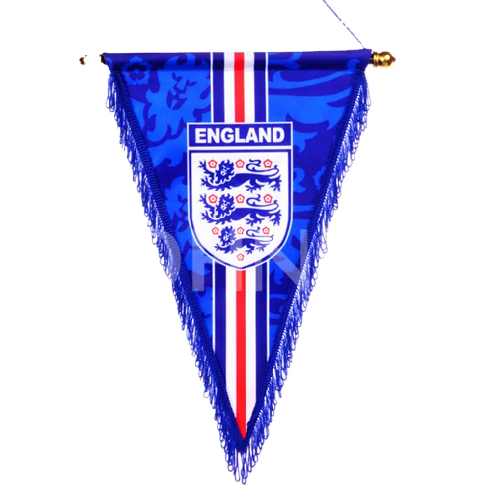 Wholesale custom logo double layer football club pennant exchange hanging flag