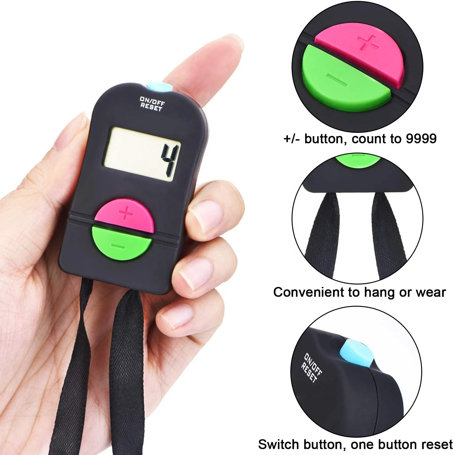 Electronic Clicker Counter Digital Tally with Lanyard for Sports Baseball Golf
