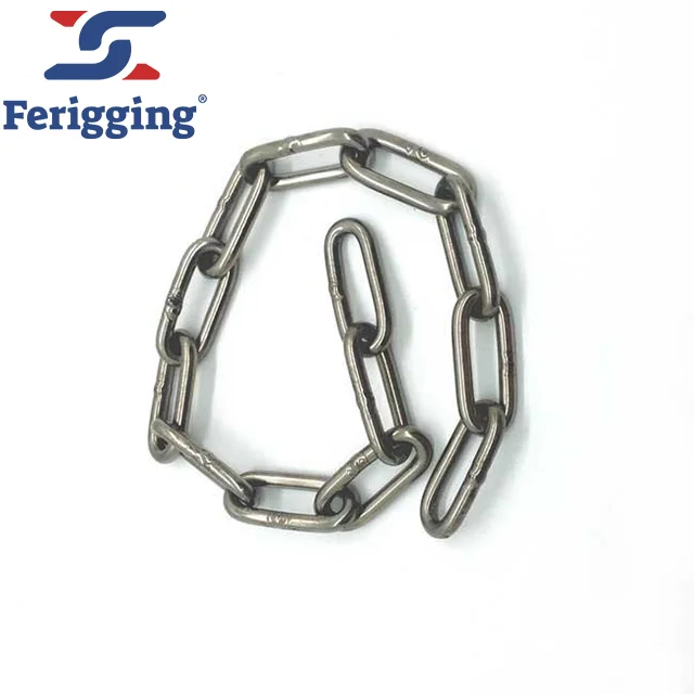 Customized Stainless Steel 304/316 DIN763 Standard Long Link Chain for Lifting