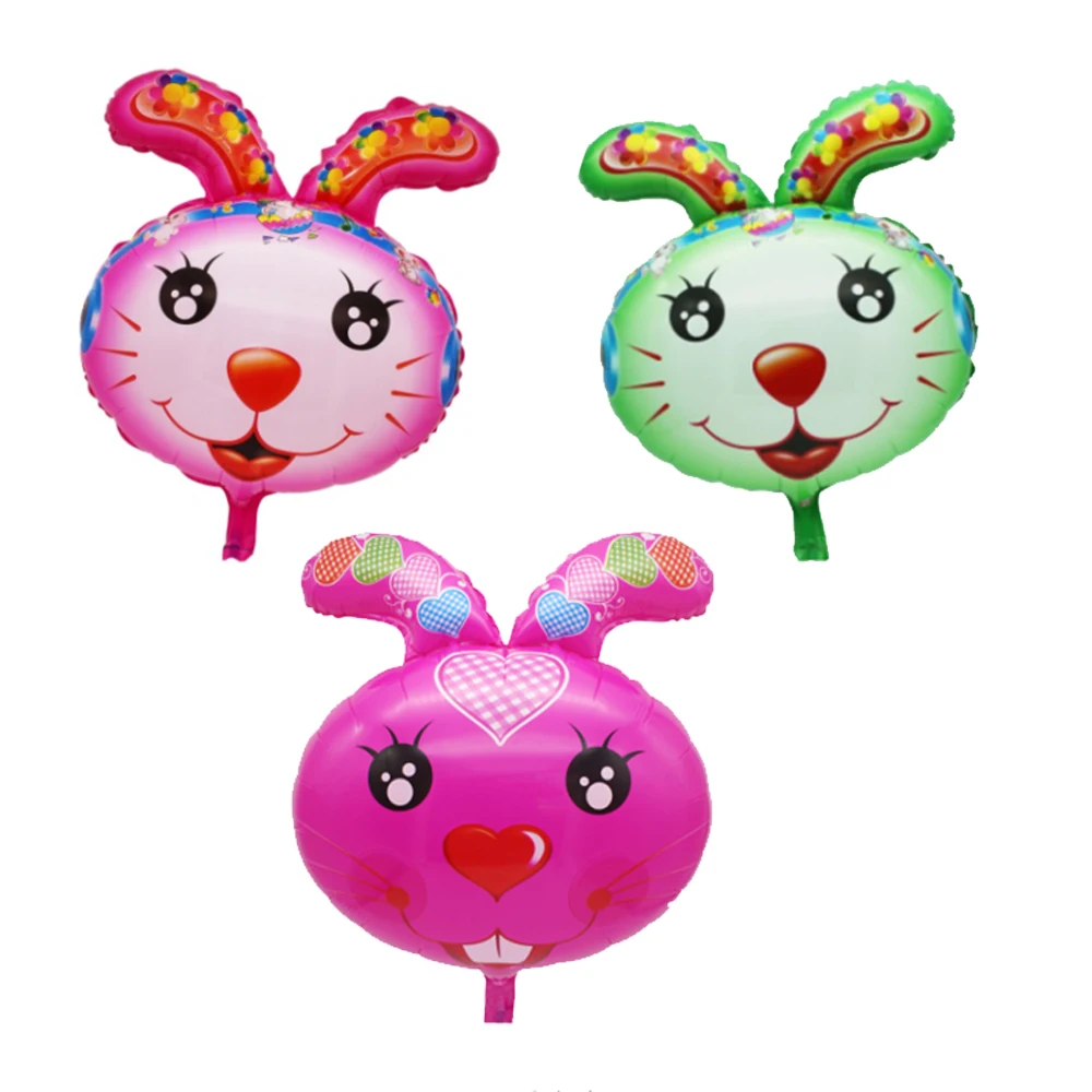 Bunny Head Shaped  Balloon  for Rabbit Theme Birthday Easter Balloons  Party Decorations