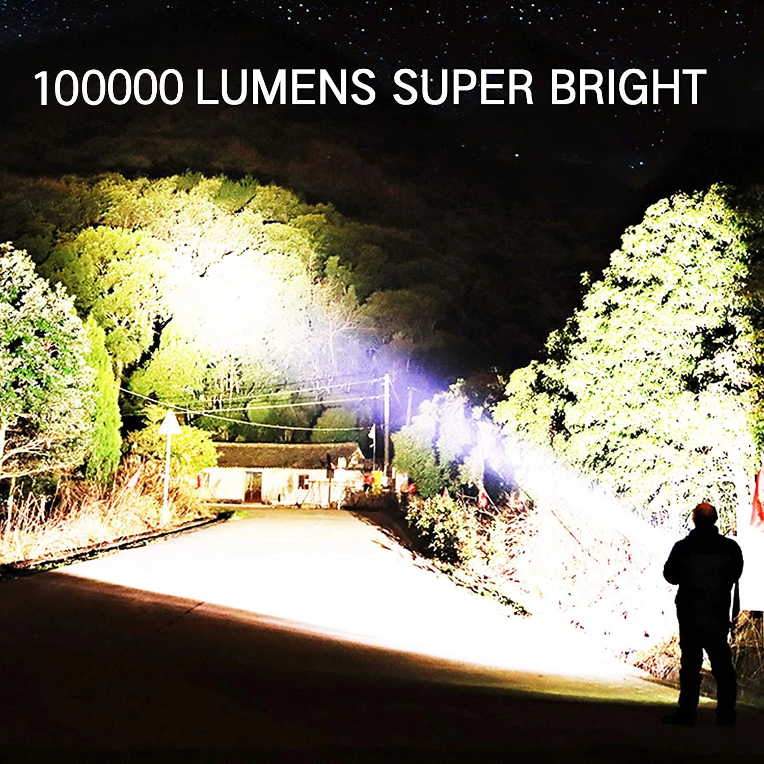 2024 Powerful 10W 10000 lumens 5Modes Waterproof Camping Tactical Torch flash LED USB Rechargeable flashlights lamp light