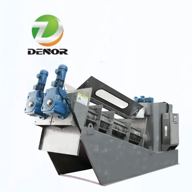 Leather Making Sewage Wastewater Digester Treatment Screw Press Sludge Dehydrator