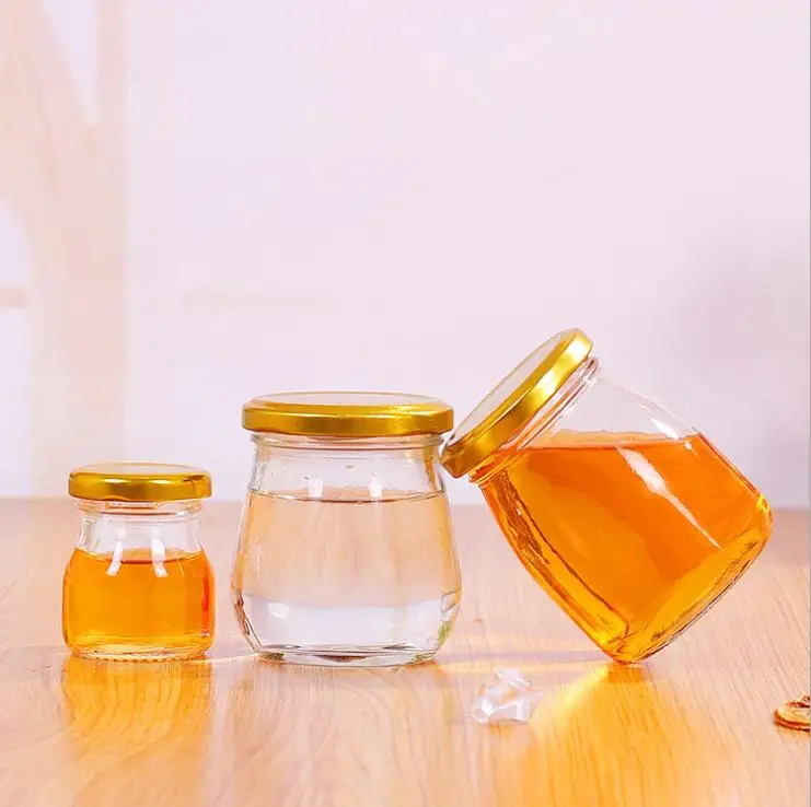 Mini 100ML Clear Round Pudding Jar Mousse Milk Honey Pudding Jar With Lid