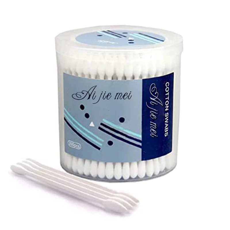 Paper Stick Pointed Tip Cotton Ear Buds 500 Pcs Thin Micro Baby Cleaning Qtips Cotton Swabs
