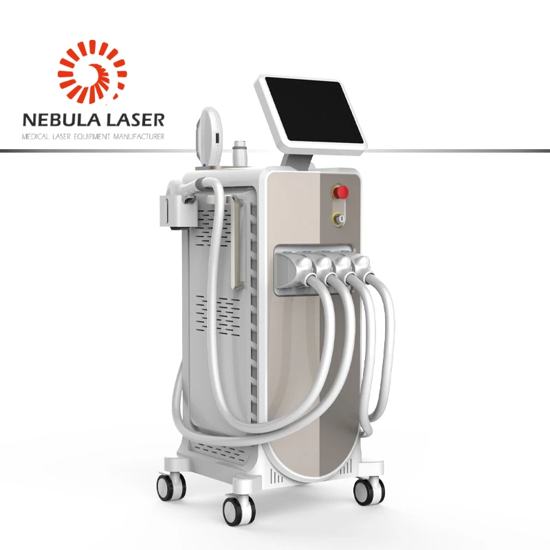 Multifunctional IPL SHR Diode laser nd yag 4 in 1 beauty machine for