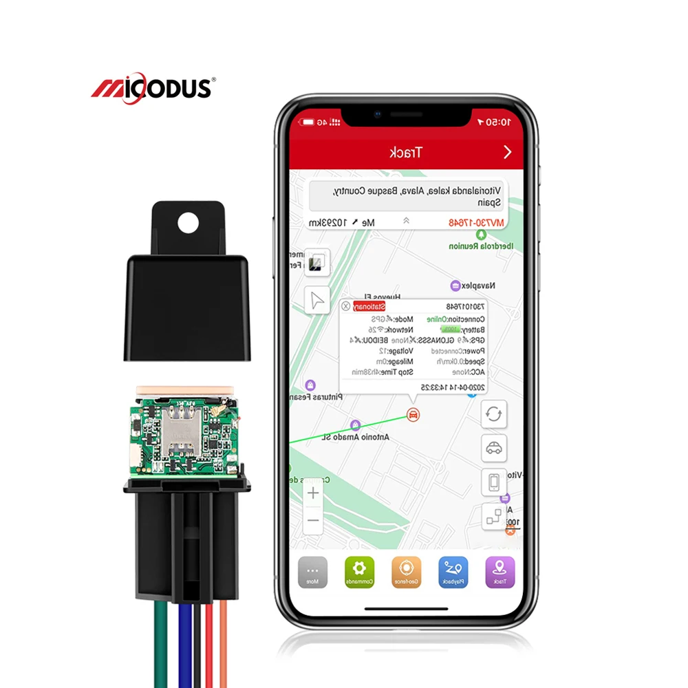 Автомобильное реле GPS-трекер обнаружение ACC обрезания проводов сигнализация локатор автотранспорта 2G GSM GPS Micodus MV730 отслеживающее устройство