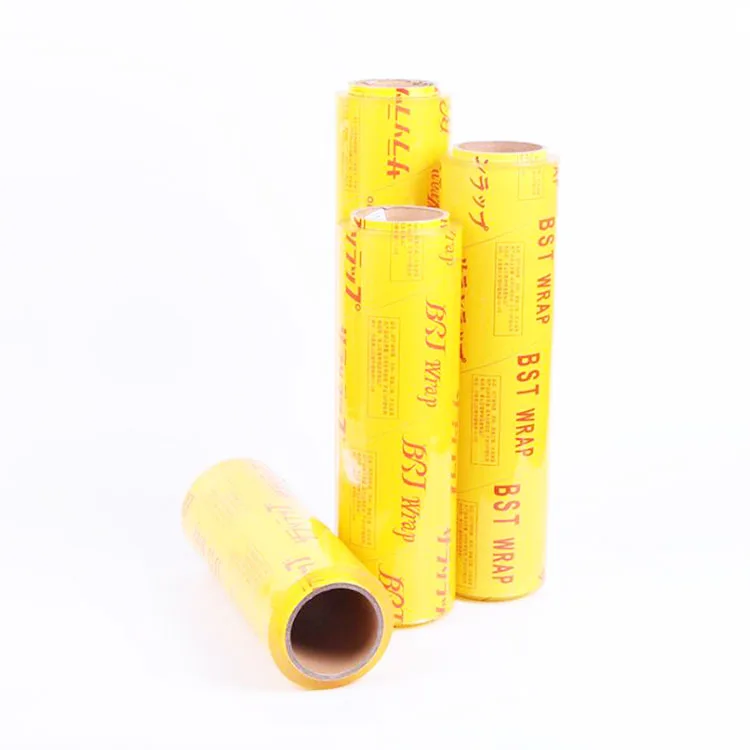 Best Fresh food warp grade packing pvc cling film jumbo roll stretch film casting pvc film